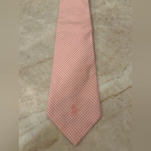 Polo Ralph Lauren Pink Check Tie – Classic Preppy Neck Tie
